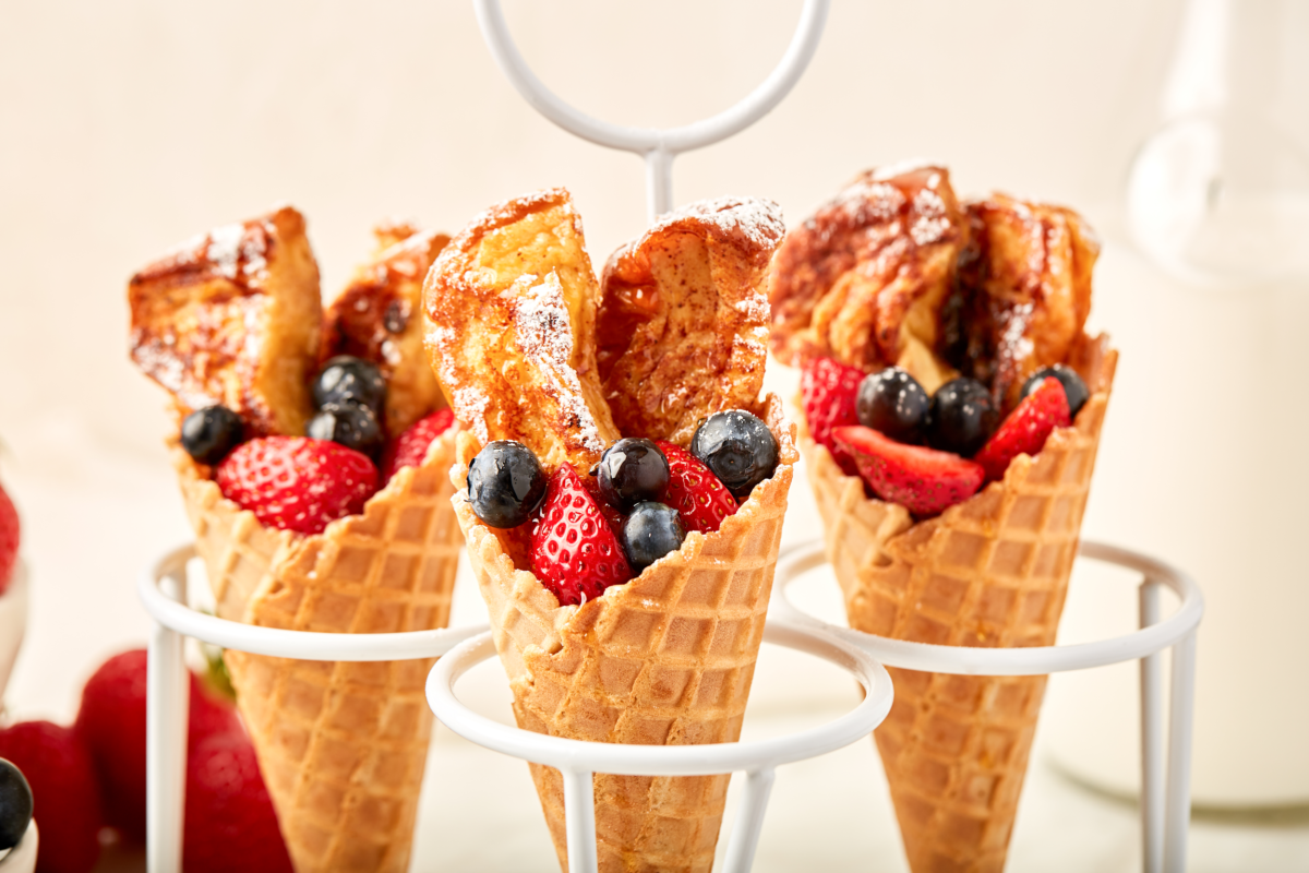 Breakfast Waffle Cones Fun Breakfast Recipes Quick & Easy