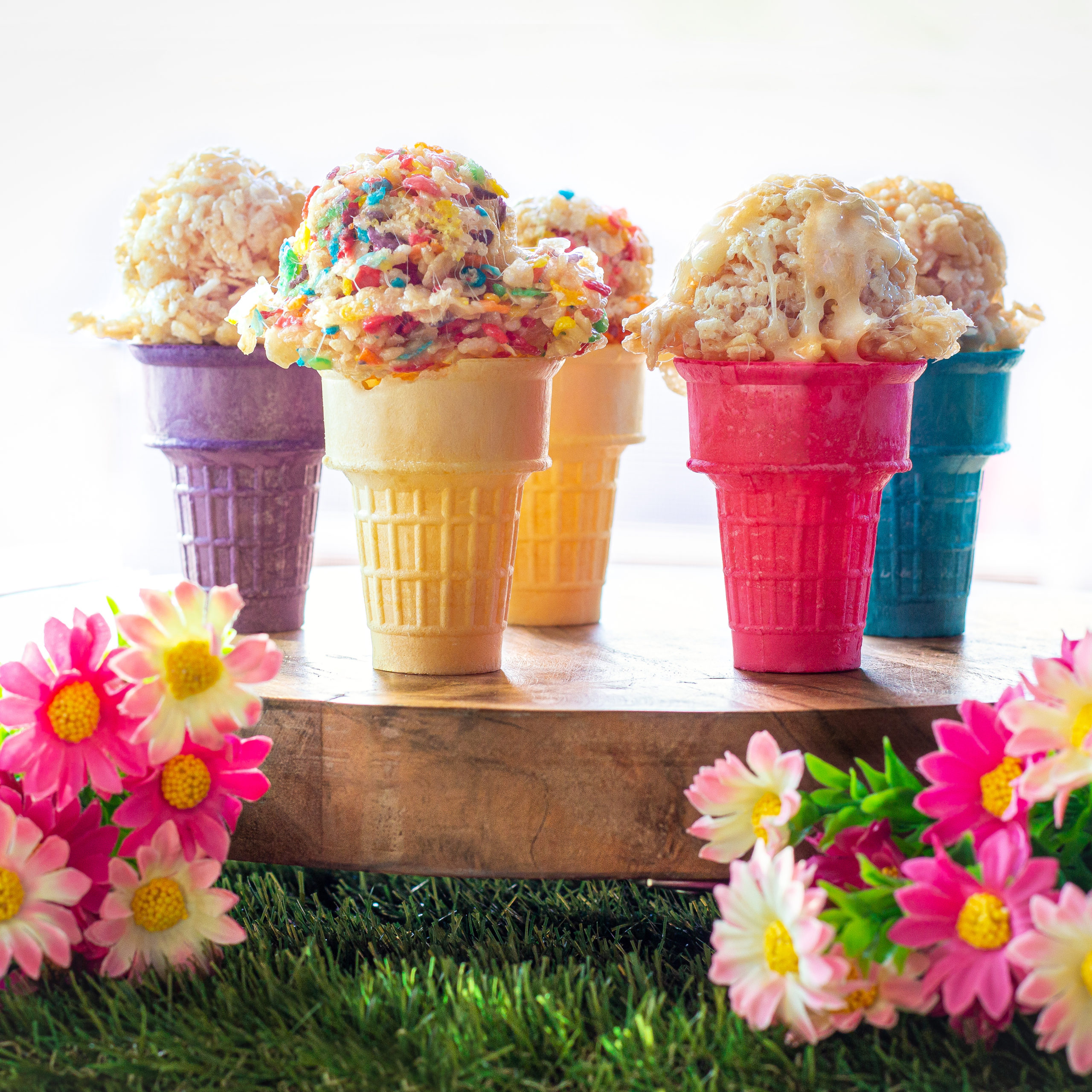 Joy Spring Crispy Cones Fun Spring Baking Recipes Easter Recipe