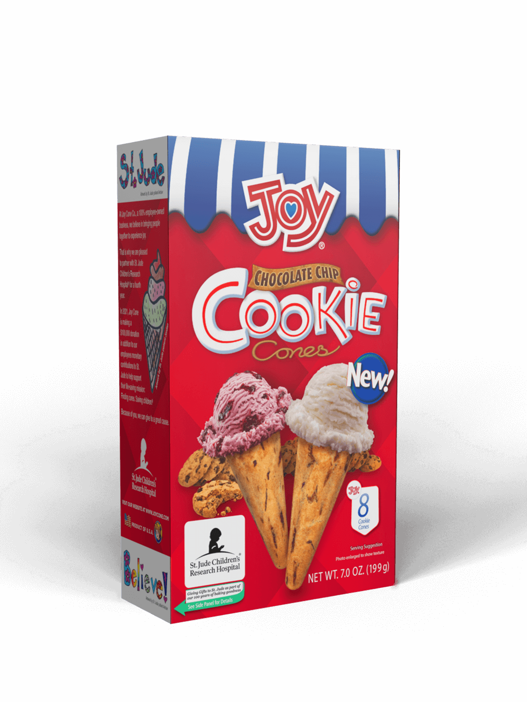 8CT. CHOCOLATE CHIP COOKIE CONES box
