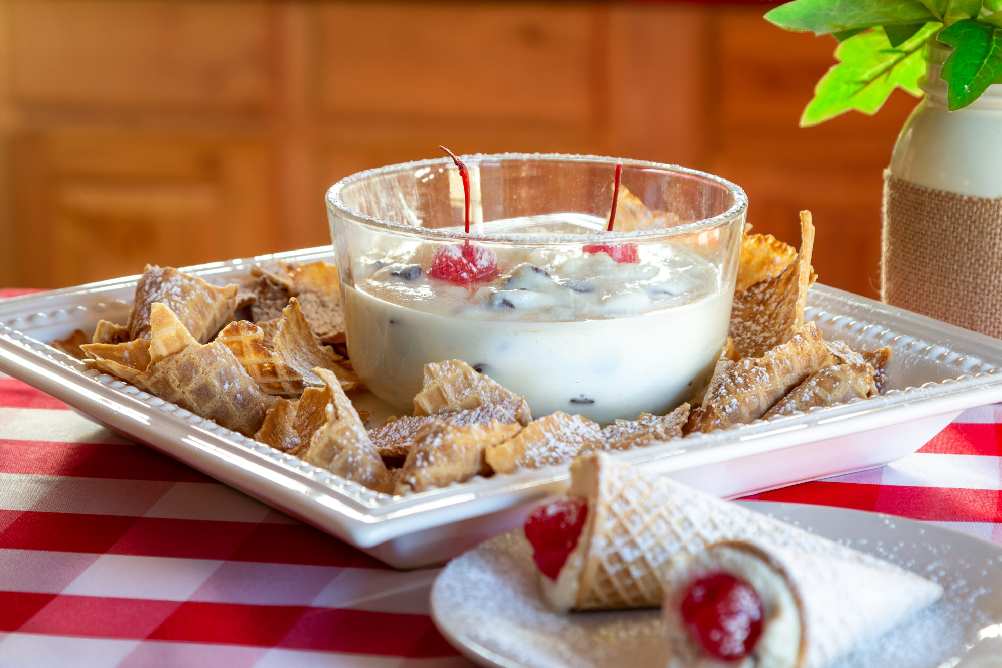 Cannoli Dip with Joy Cone Chips Joy Cone