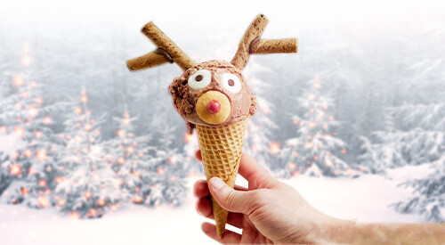 Reindeer Ice Cream Cone